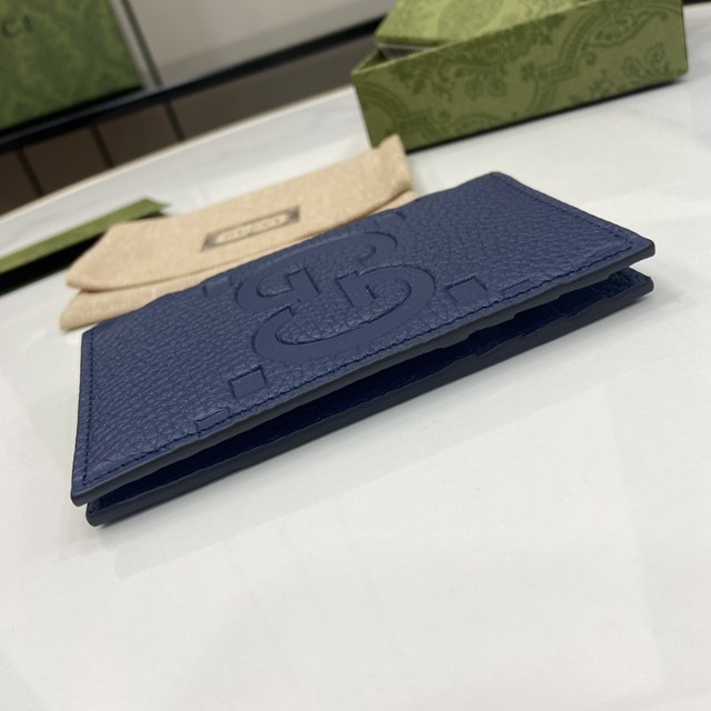 gucci專櫃新款原廠皮男士錢包 古馳雙G卡片夾 jcp2227